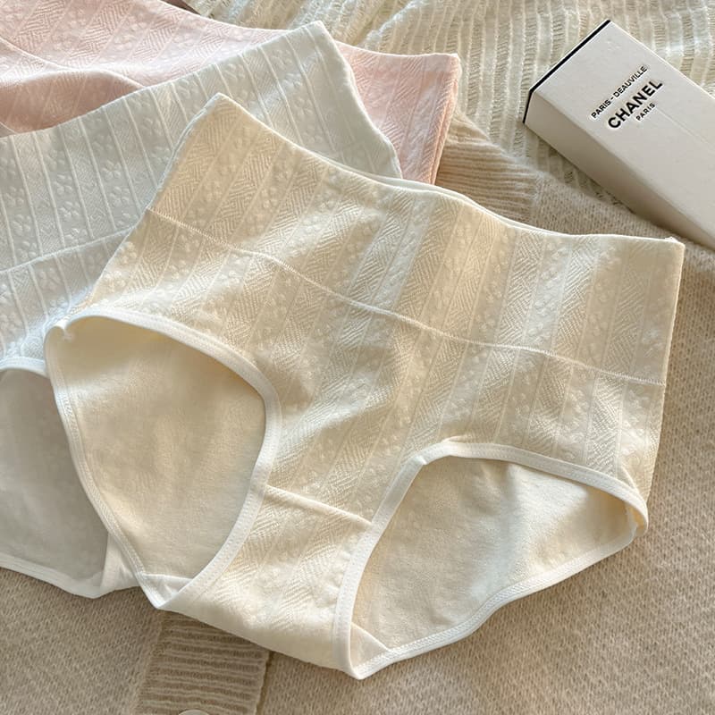 Seamless floral print high-waist women's panties, pure cotton crotch antibacterial seamless comfortable stretch women's triangle shorts cross-border.