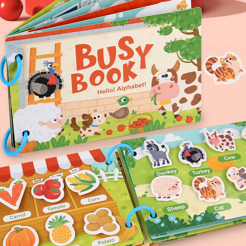 Educational Paper Toy for Children Cognitive Game Early Education Fun Plaything Baby 3 plus Logic Thinking Small Quiet Book
