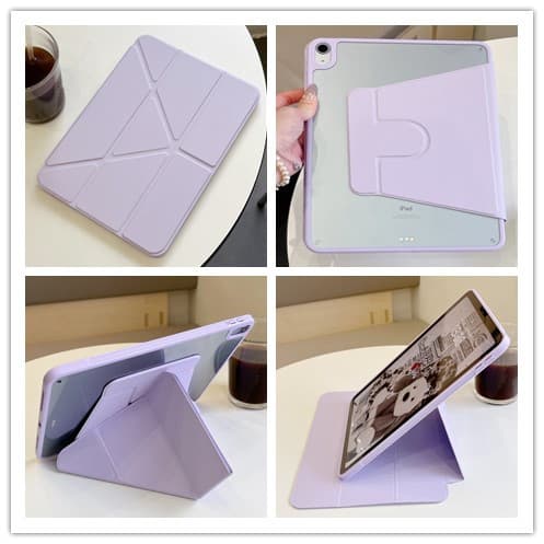 Y Off iPad 2024 Air13 Magnetic Anti-Fall Suction Pen Integrated Protective Cover 360-Degree Rotating Stand 11 Inches 10th Generation