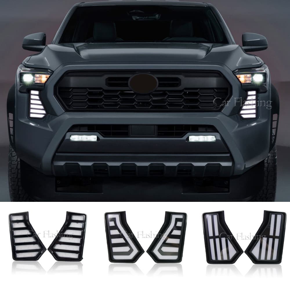 For Toyota 24-25 Tacoma LED Daytime Running Light Sequential Turn Signal Light Fog Light