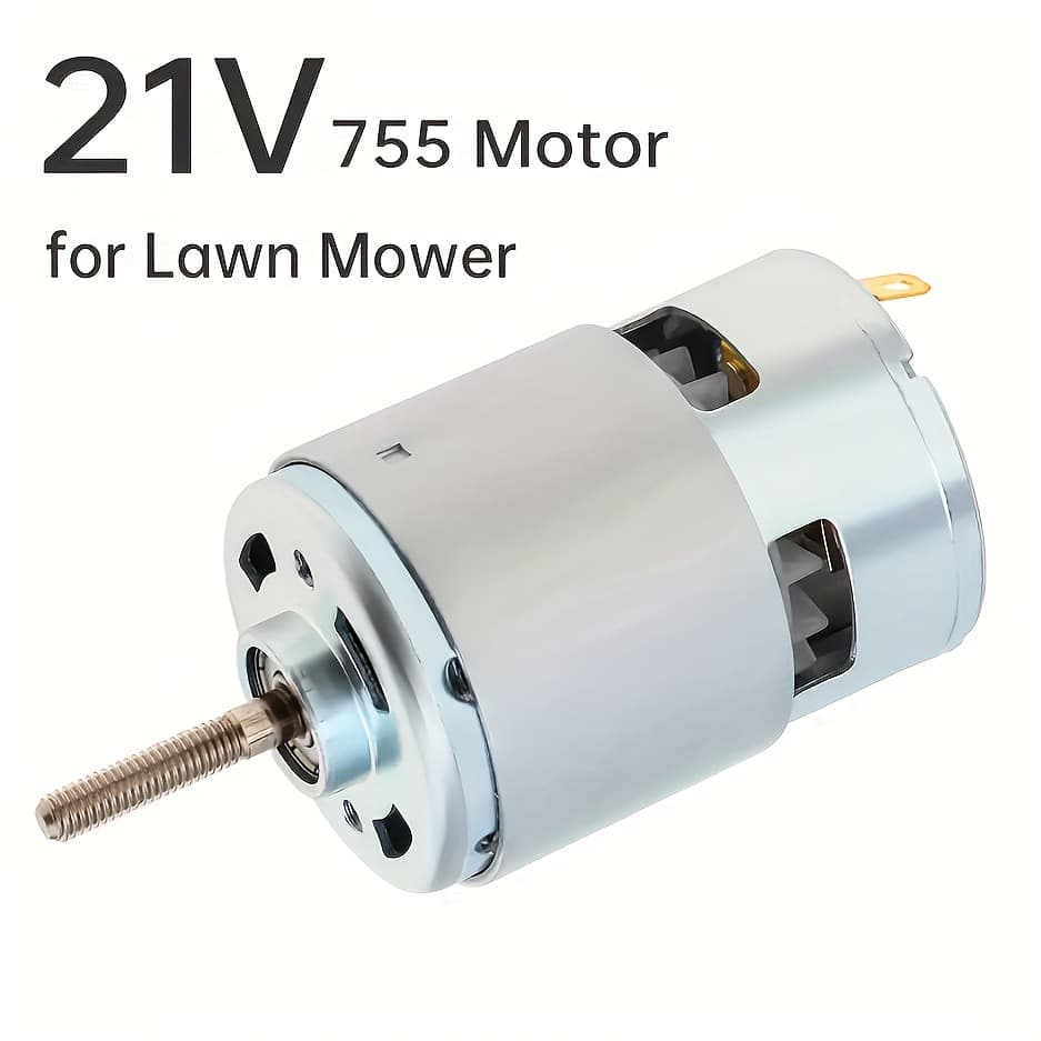 21V755 lithium electric lawn mower motor 12v all-copper dual-shaft electric lawn mower universal brushed DC motor
