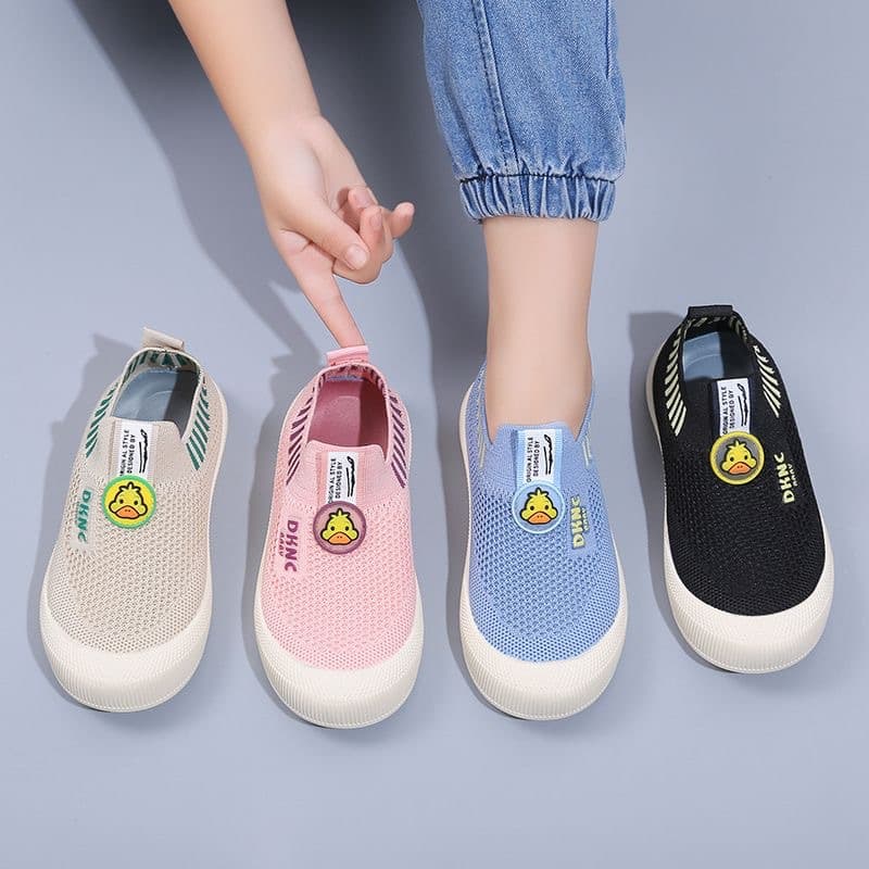 Spring Summer Autumn Children's Breathable Mesh Shoes Knitted Shoes Boys Soft Sole Lightweight Baby Shoes Slip-on Casual Indoor Shoes