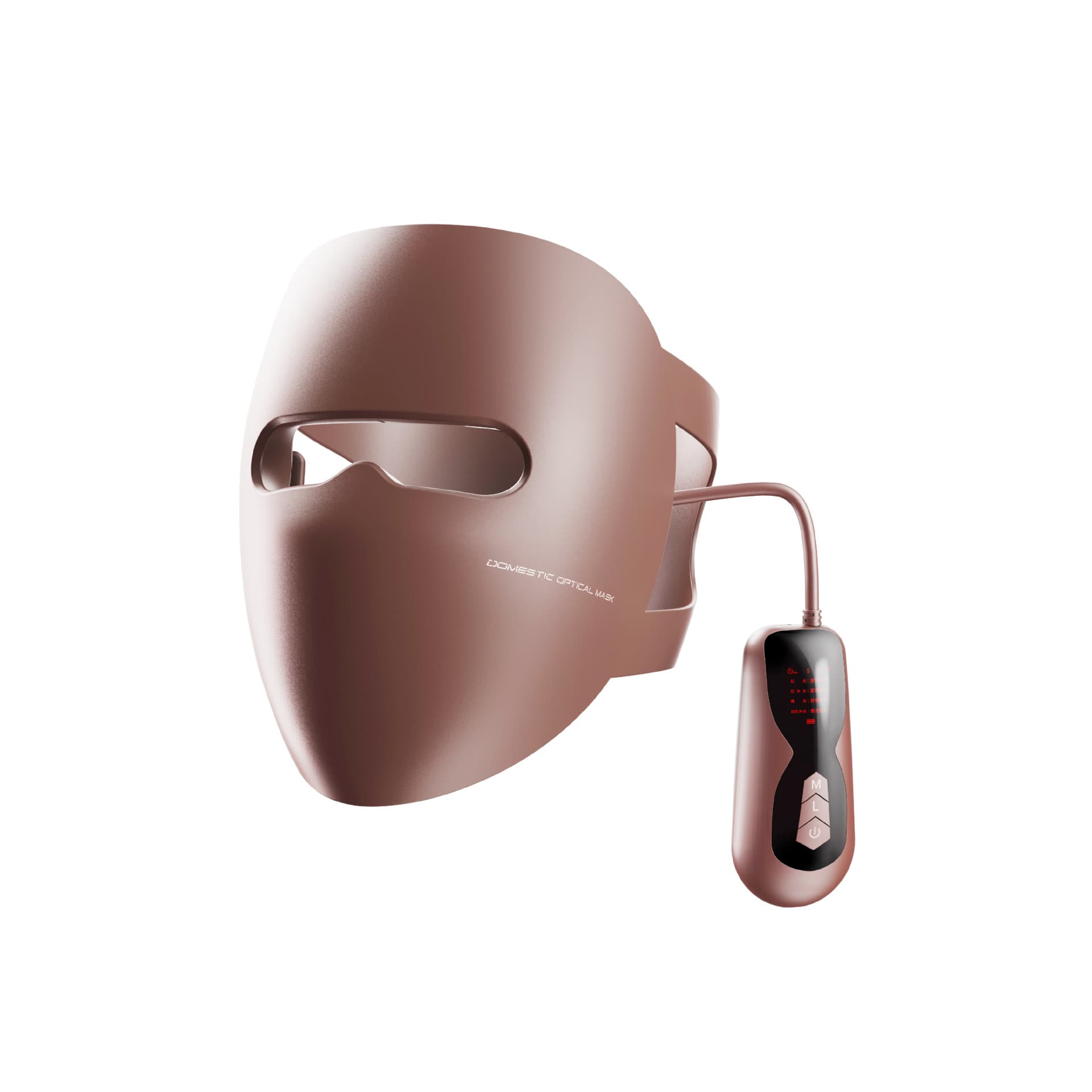 Rechargeable LED beauty face mask with in-stock, dropshipping features; skin-rejuvenating and whitening with red and blue light photon therapy.