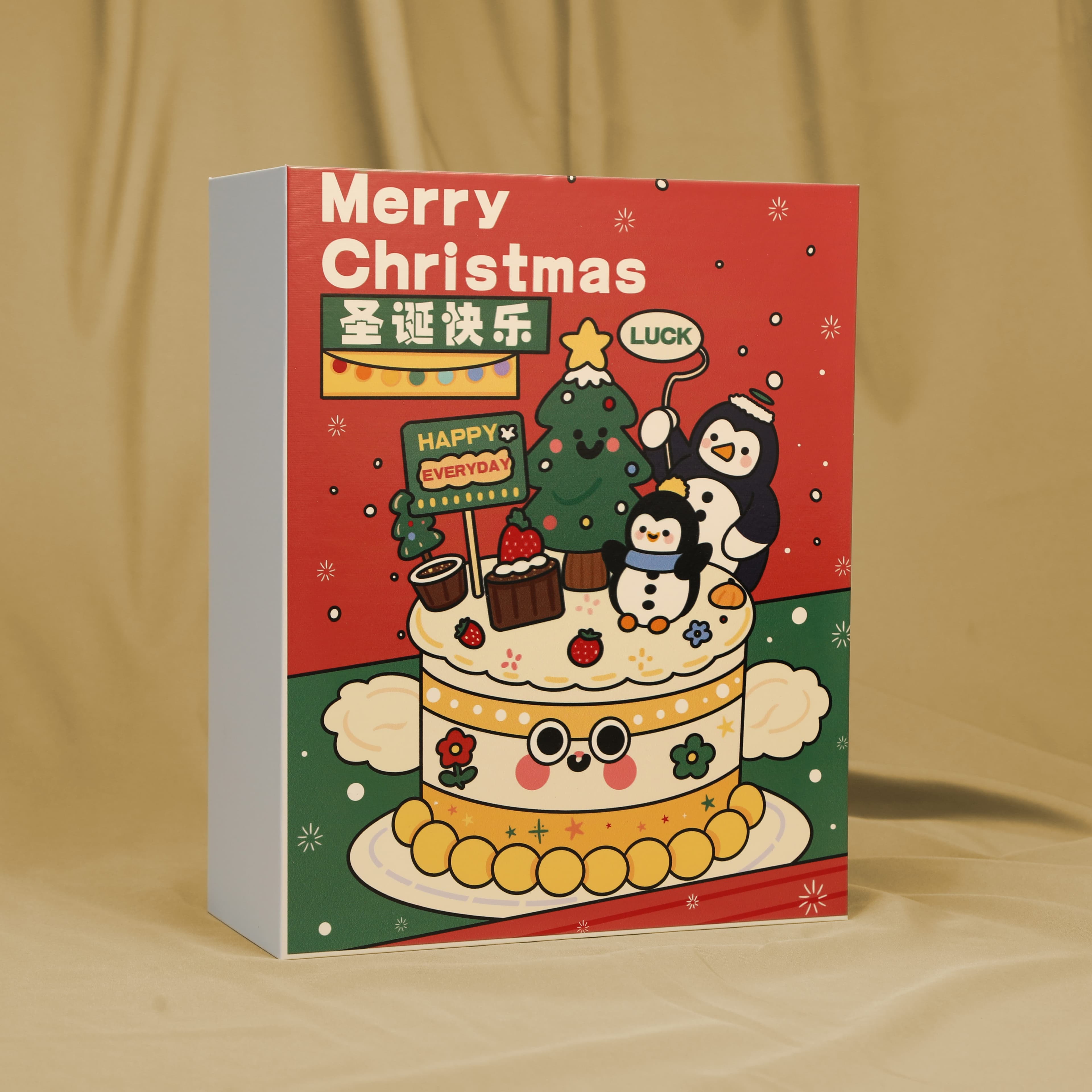 Christmas Advent Calendar Gift Blind Box Surprise Cosmetic Box Empty Box