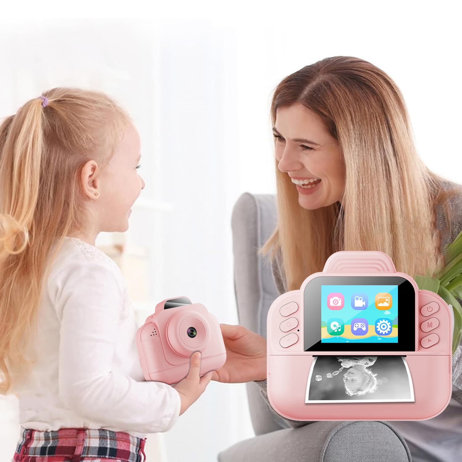 Cross-border Kids Camera with Photo Printing HD Digital Camera Portable Cartoon Instant Print Toy Mini