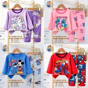 Laica Underwear Spring/Fall 95% Cotton Seamless Kids' Thermal Underwear Set, Children's Sleepwear & Loungewear, Antibacterial & Warm