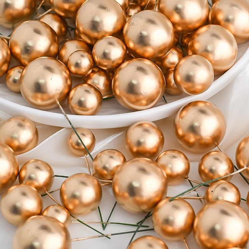 Gold ball and silver ball cake decoration plug-in 10 pack ins cool style gold ball and silver ball birthday cake decoration accessories