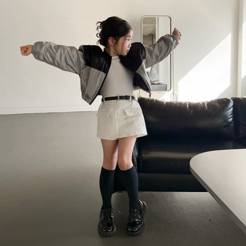 ANKRT Spring/Autumn/Winter Girls' Pure Cotton Dress Sweet Short Skirt Girls' Workwear White Denim Anti-Exposure Half Skirt Pants