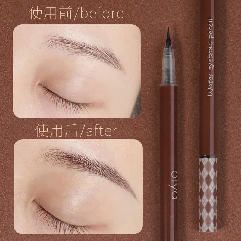 Biya's Liquid Eyebrow Pencil with Distinct Strokes, Natural Color, Waterproof, Smudge-Proof, Ultra-Fine Liquid Eyebrow Pencil for Makeup