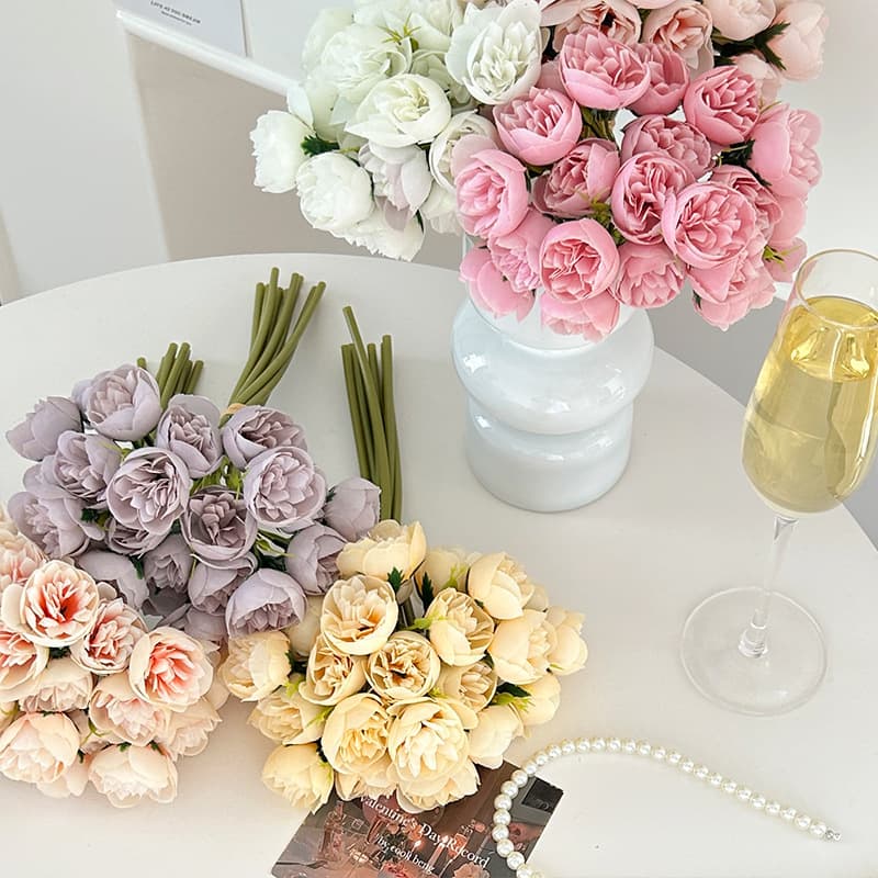 27 peony roses bouquet fake rose peony bouquet home decoration silk flower simulation wedding bouquet