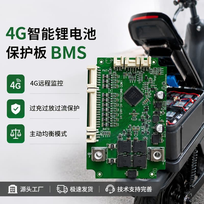 120A LiFePO4 Ternary Lithium 7~20 Series Electric Vehicle Battery Protection Board Smart Active Balance BMS Board