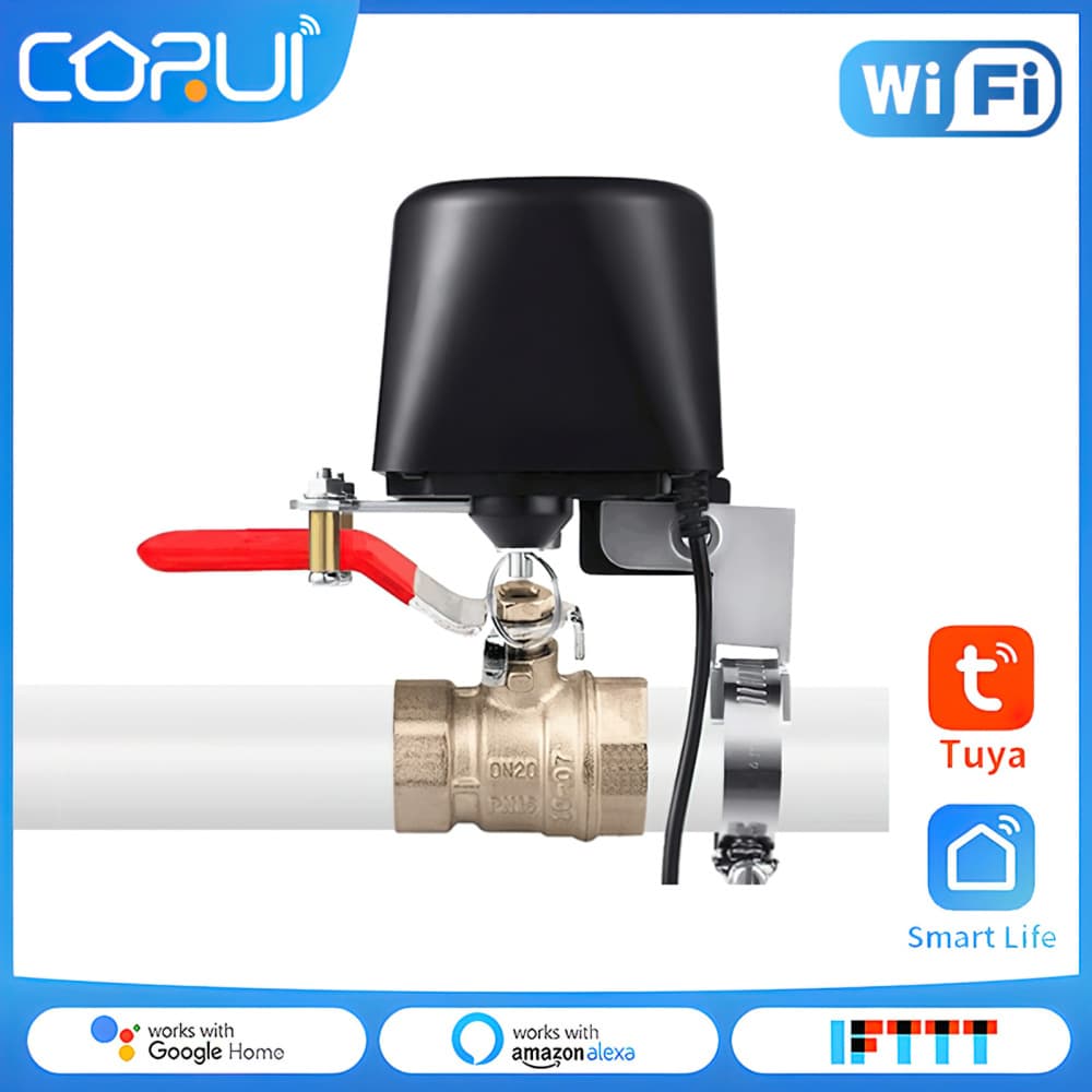 Tuya WiFi water and gas valve ball valve Tuya smart home remote timing wireless electric valve manipulator switch