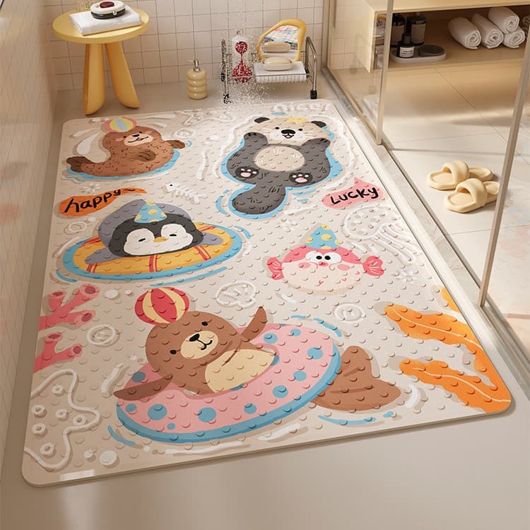 Bathroom suction cup anti-slip mat bathroom children's bath anti-slip mat bathroom foot mat silicone shower mat can be shipped on behalf of