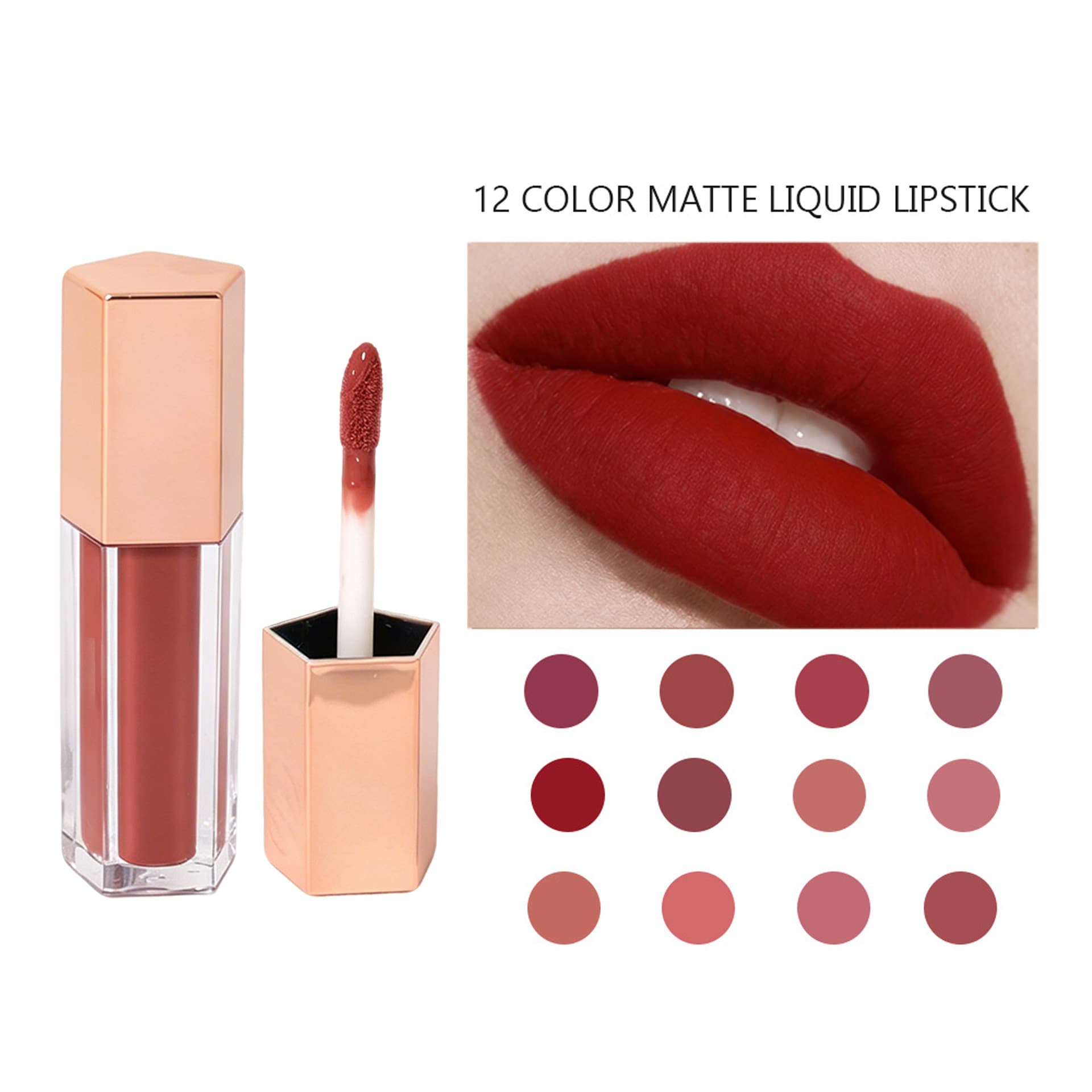 Lip Gloss in Stock, No Logo, Smudge-Proof and Fade-Resistant, OEM Custom Manufacturing, Custom Lip Mud, ODM Contract Manufacturing
