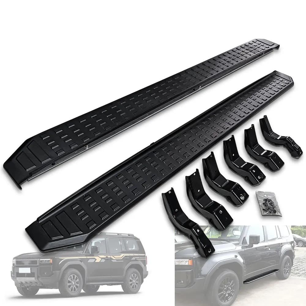 Side Steps for 2024 Prado LC250 Toyota Land Cruiser Body Reinforcement Side Steps from Source Factory