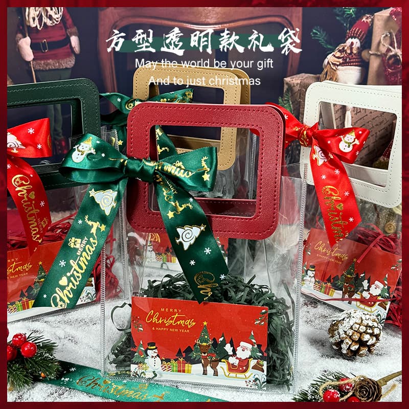 Factory direct supply of Christmas gift bags, Christmas Eve candy small gifts, apple packaging boxes, gift boxes, creative handbags