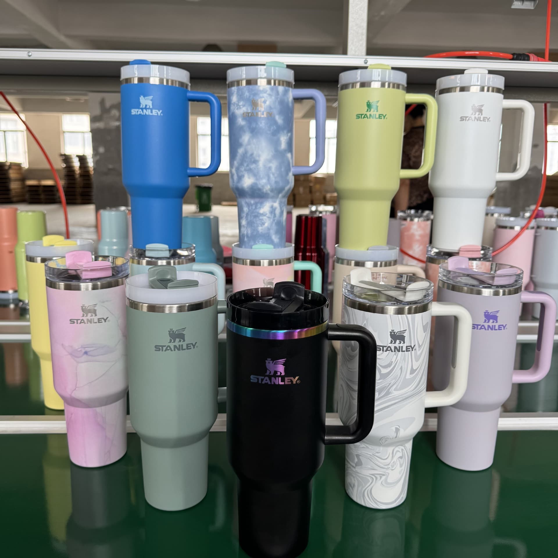 Cross-border Stanley portable stainless steel thermos cup second generation large capacity 40oz ice cup silicone handle cup
