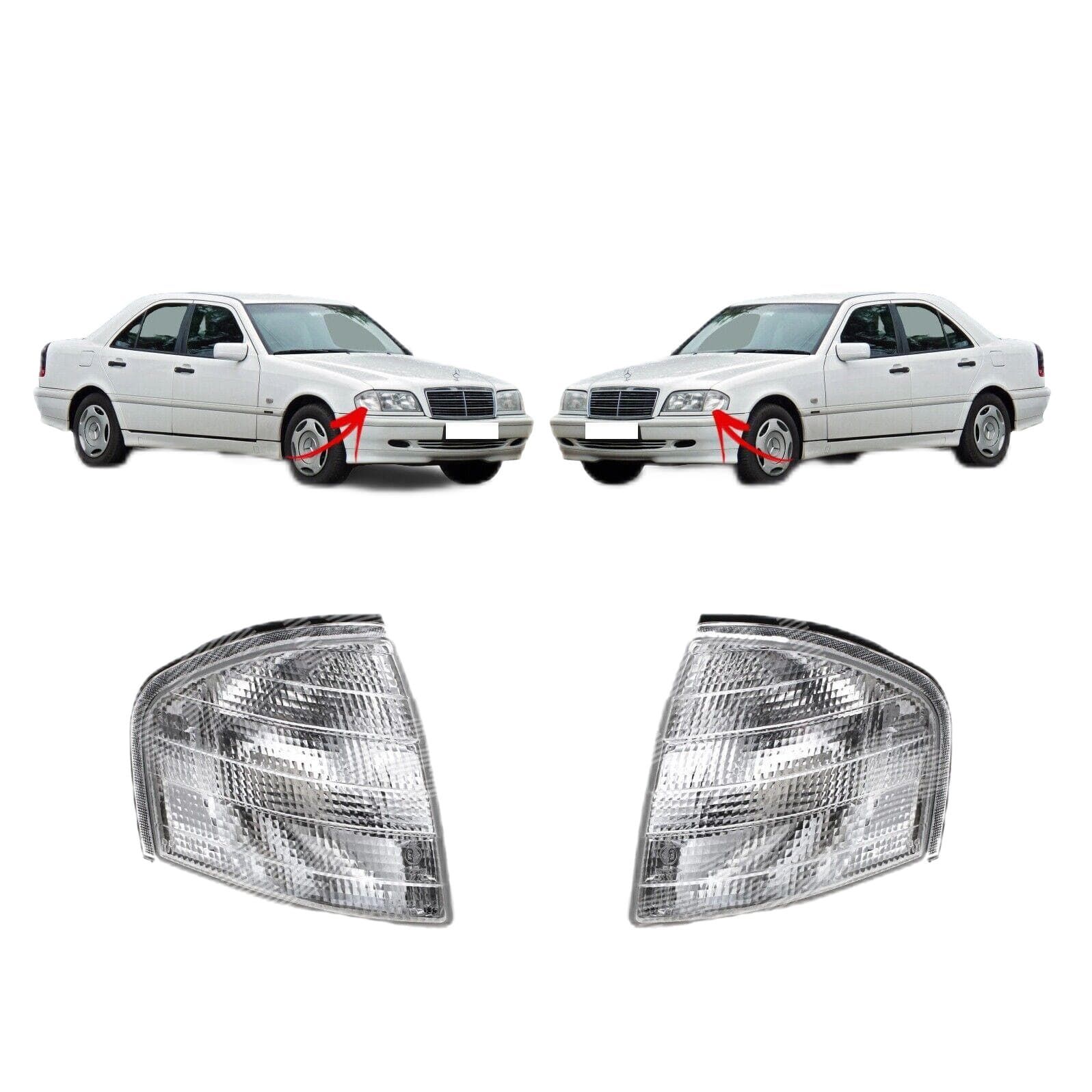 Compatible with 93-00 Mercedes-Benz C-Class W202 C200 C280 Turn Signal Light 2028260943 Cross-Border Wholesale