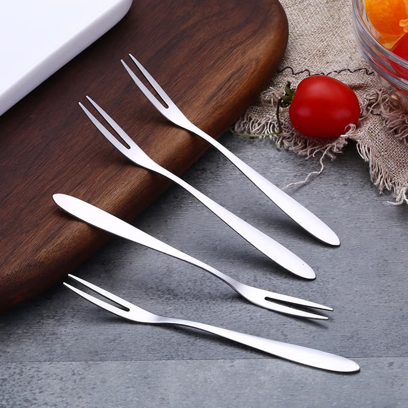 Stainless Steel Fruit Fork Cake Fork Small Fork Mooncake Fork Dessert Fork Fruit Pick Fruit Dessert