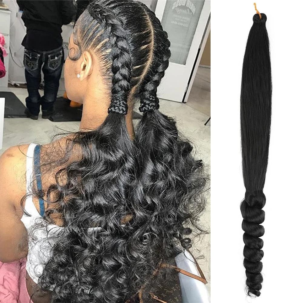 African Hair Beads Crochet Needle for Women Synthetic Curly Spiral Twist Braids Gradient Wave Braided Hair Extensions