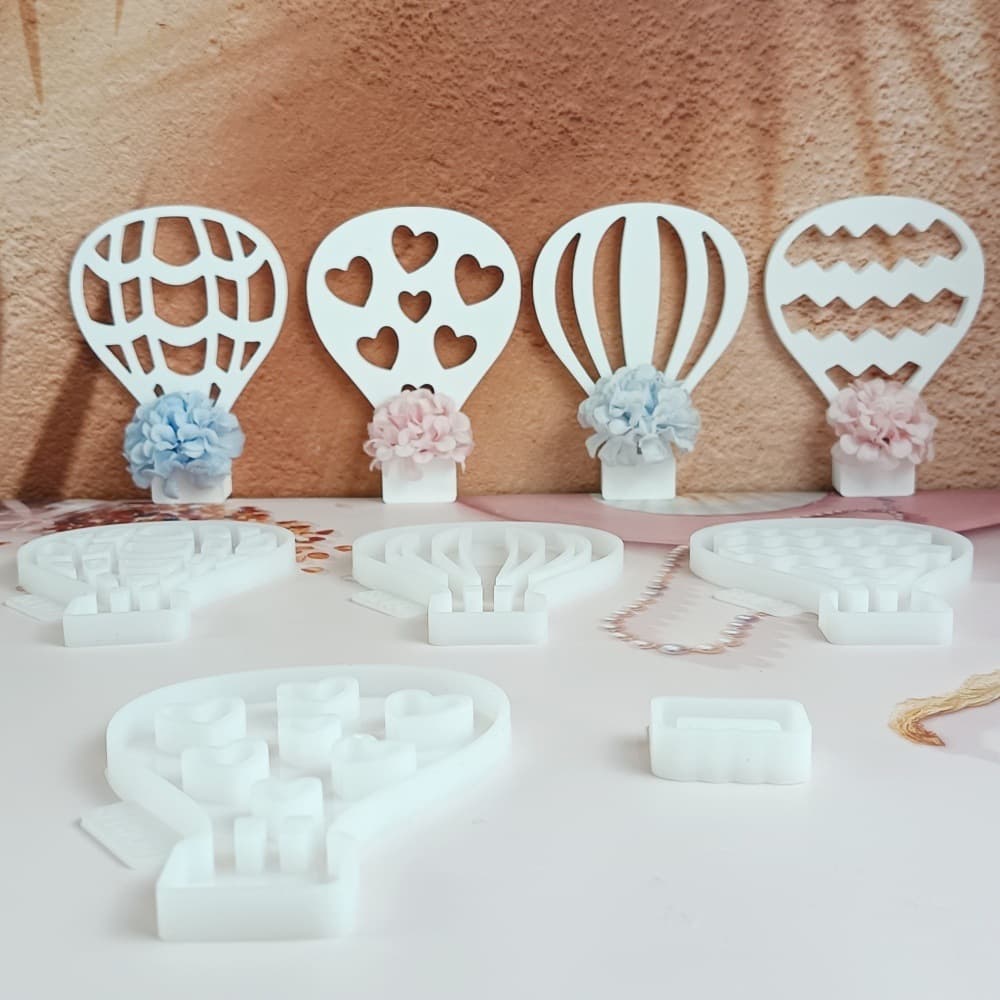 Hot air balloon combination ornaments ornaments decoration cement plaster mold DIY silicone mold