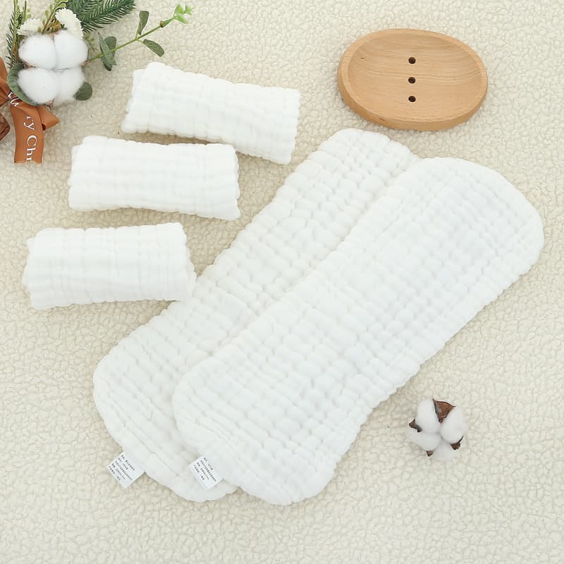 Class A all-cotton gauze washable diapers for infants, 10-layer peanut-shaped baby diaper liners, newborn urine-proof cloths