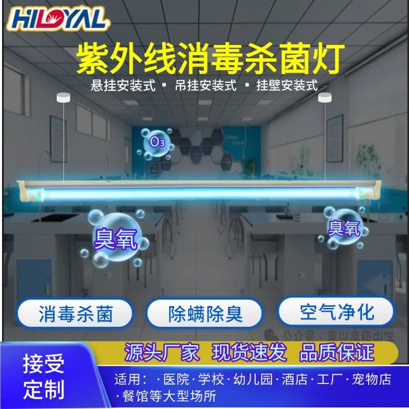 Ultraviolet Disinfection Lamp for Schools, Kindergartens, Hospitals, Food Factory Workshops, Sterilization UV Germicidal Lamp Tube