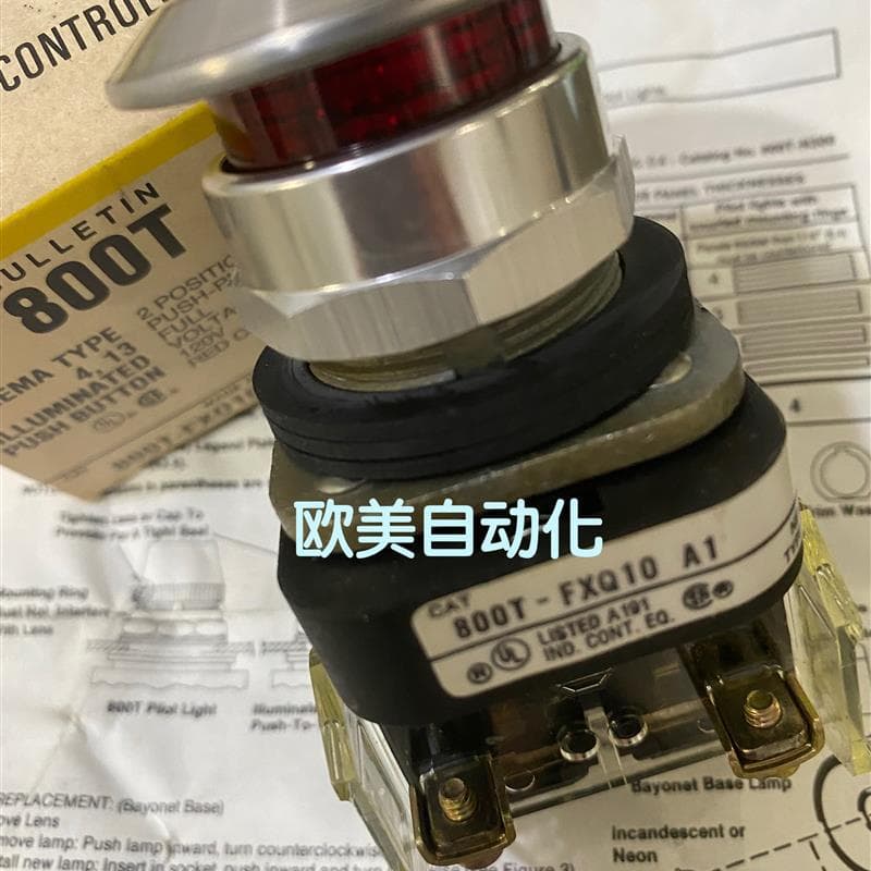 A089*AB Rockwell illuminated emergency stop button 800T-FXQ10RA1, emergency stop 800T-FXQ10 A