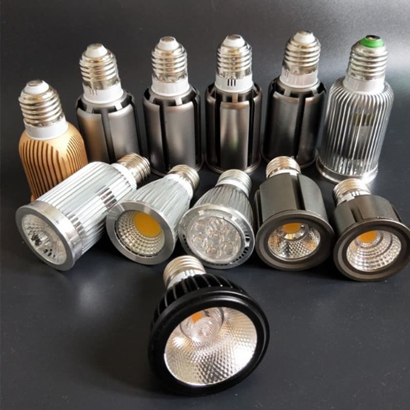 E27 screw COB spotlight GU10led lighting household light source 5w7w energy-saving rotating high-brightness cup track light