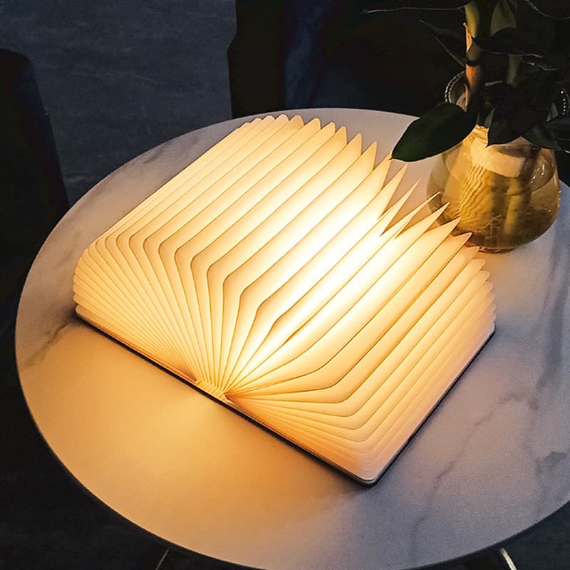 Book lamp with custom logo, creative gift souvenir, USB rechargeable night light, cultural and creative gift folding book lamp