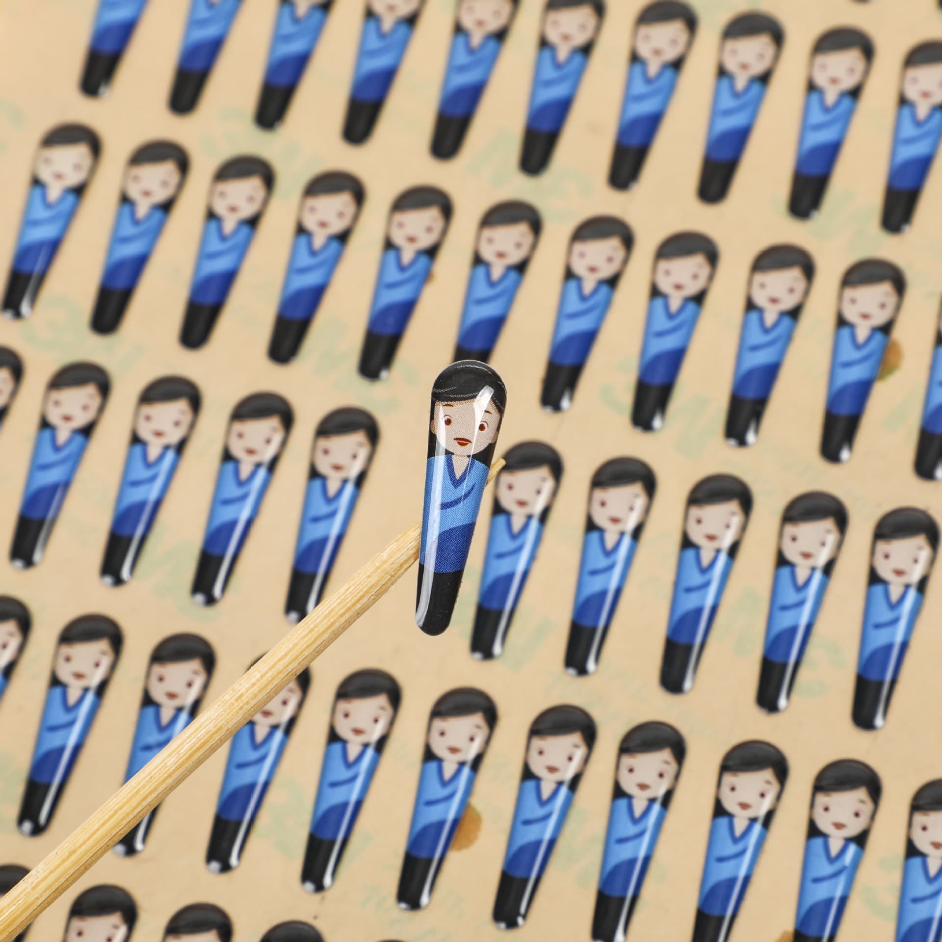 Custom epoxy chopstick logo with printed crystal epoxy chopstick label epoxy sticker customization