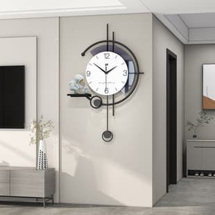 Modern Minimalist Wall Clock for Living Room, Creative Clock, Premium Wall Decor, Home Decorative Shelf Clock