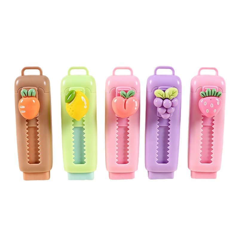 Back-to-School Creative Fruit Eraser Cartoon Cute Student Retractable Eraser Low Residue Clean Factory Wholesale