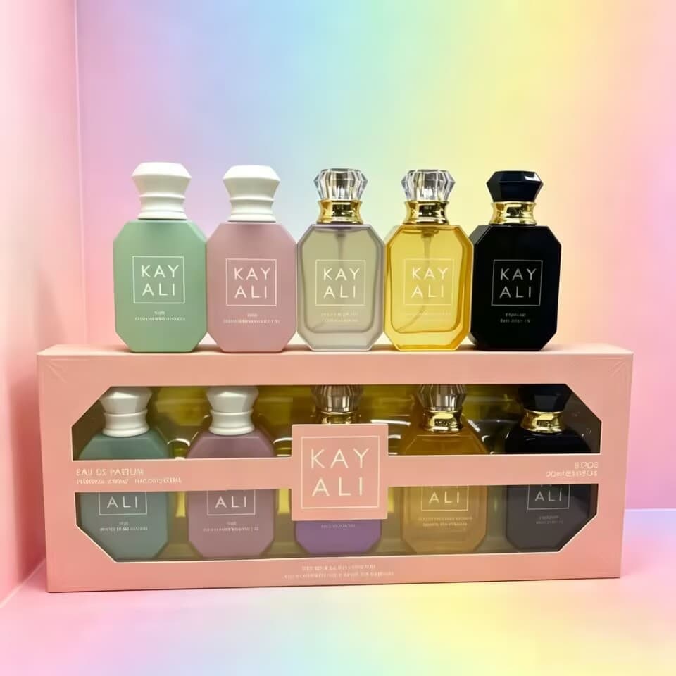 Kayali Women's Perfume 5-Piece Gift Set, Middle Eastern Dubai Style, High Fragrance Concentration 12-18%, Long-Lasting Scent
