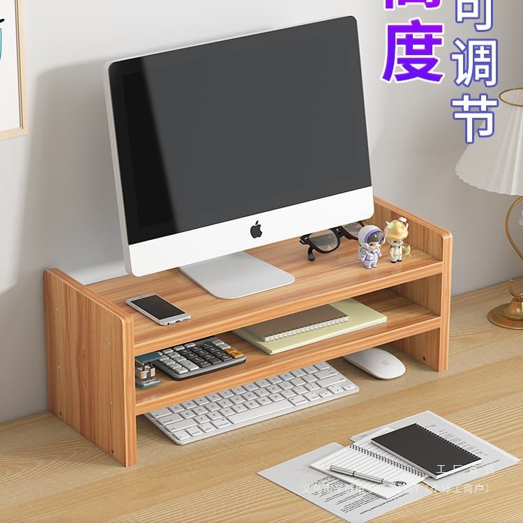 Computer Monitor Stand Riser Desktop Organizer Base Desk Shelf for Office