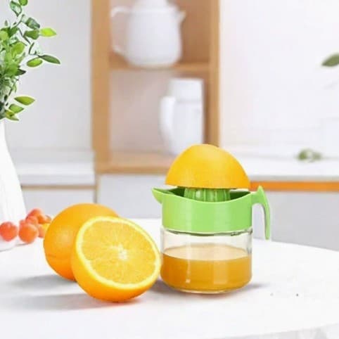 Factory Direct Glass Juicer Manual Hand Press Orange Lemon Squeezer Fruit Pulp Separator