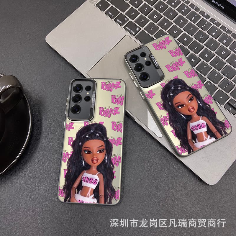 Curly Hair Design Case for Samsung S25/S23 Ultra, Galaxy S24 Plus Protective Cover, S21 FE
