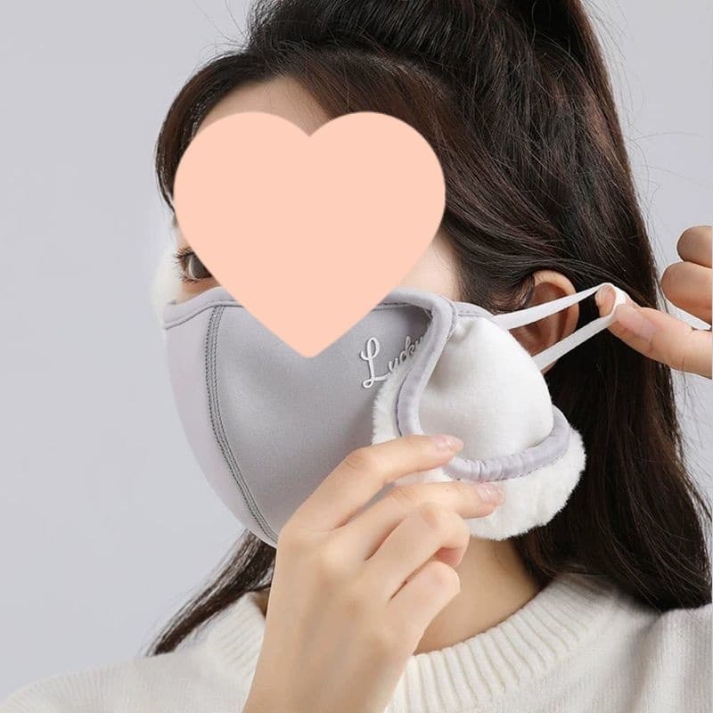 Full-Face Windproof Warm Mask for Women in Autumn and Winter, Fleece-Lined, Cold and Dust Proof, Breathable and Washable for Outdoor Use
