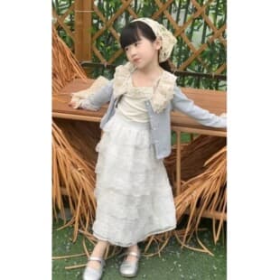 Girls Spring Outfit Set 2026 New Fashionable Children Cardigan Jacket with Floral Trim Long Skirt Two-Piece Set Baby Spring