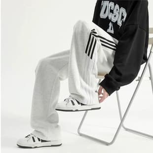 American Style Striped Casual Straight-Leg Sweatpants Summer Thin Loose-Fit Breathable Training Pants