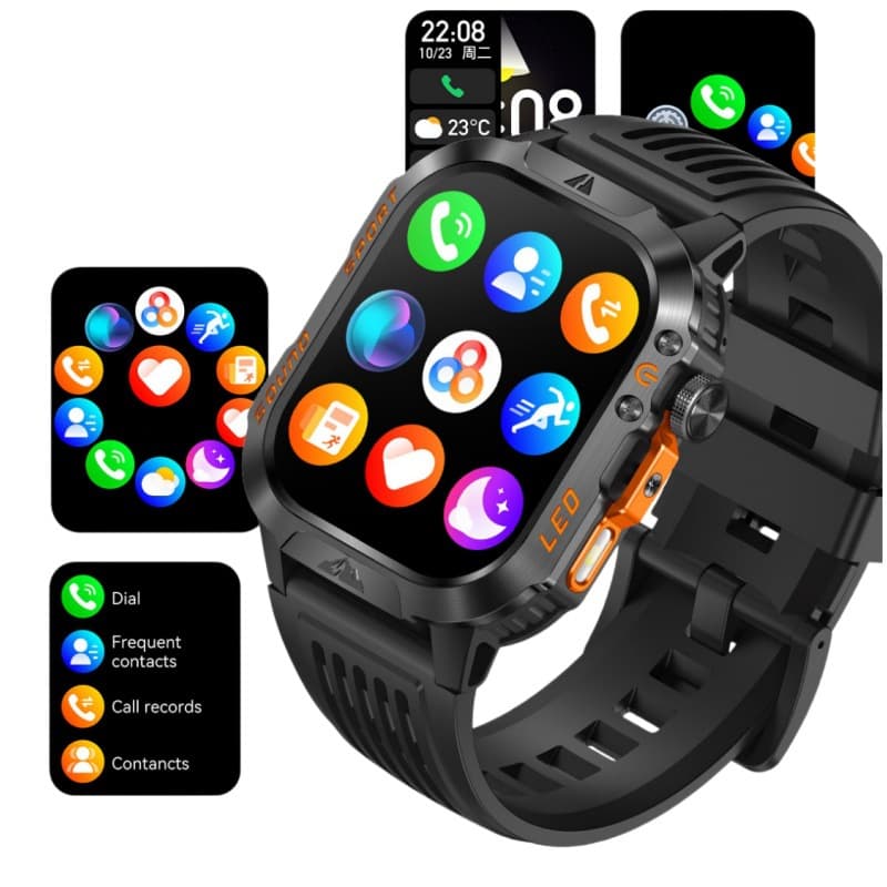 HT46 Watch Bluetooth Calling 1200mAh Large Battery Heart Rate Sports Outdoor