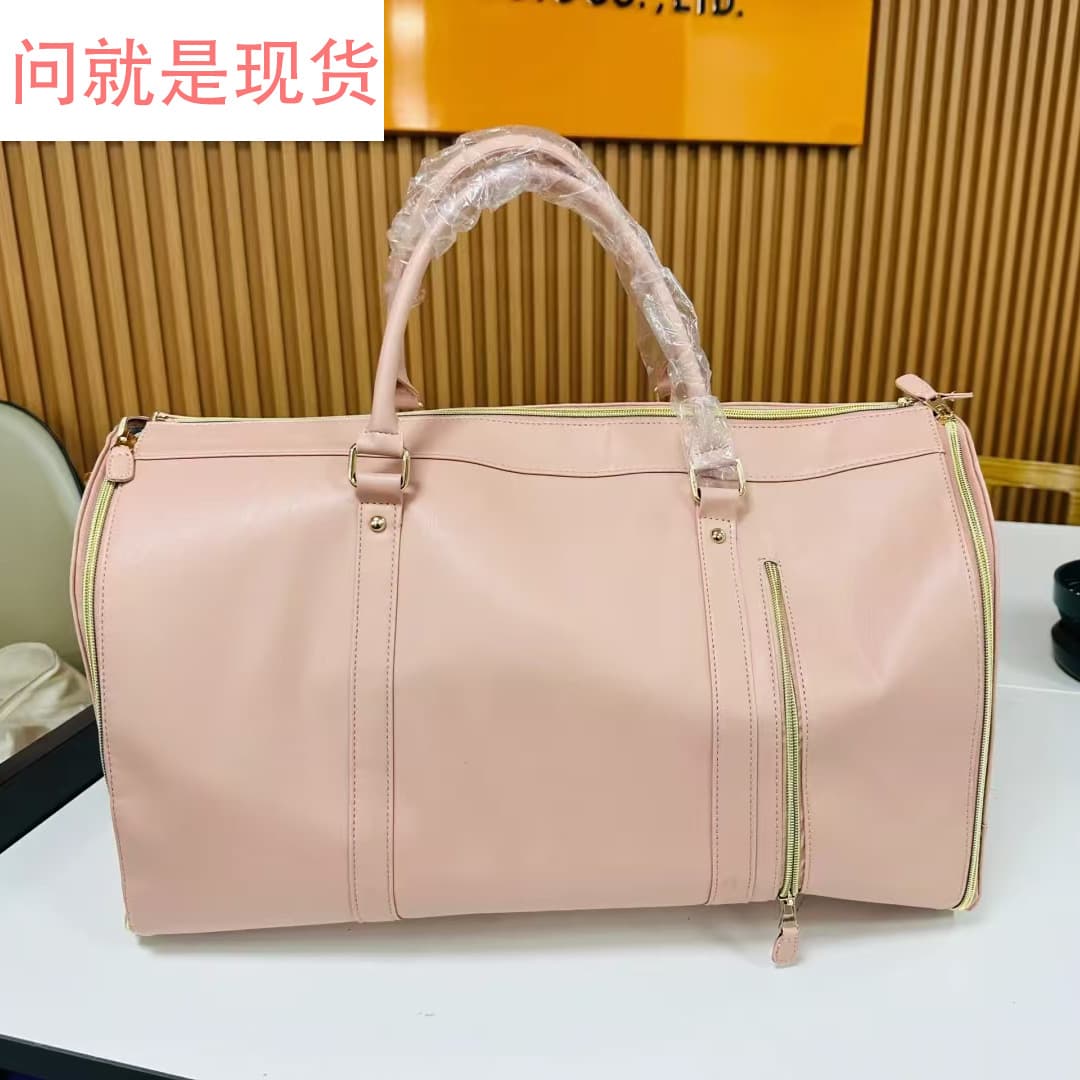 Large Capacity PU Leather Travel Duffle Bag for Women, Handbag Travel Bag for Clothing Storage, Waterproof, In Stock