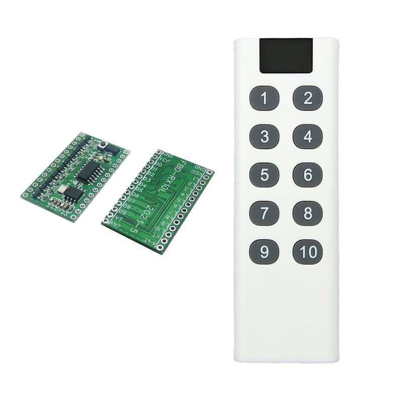10-channel and 8-channel remote control switch module; 10-channel learning code I/O output decoding module; 433 remote control receiver.
