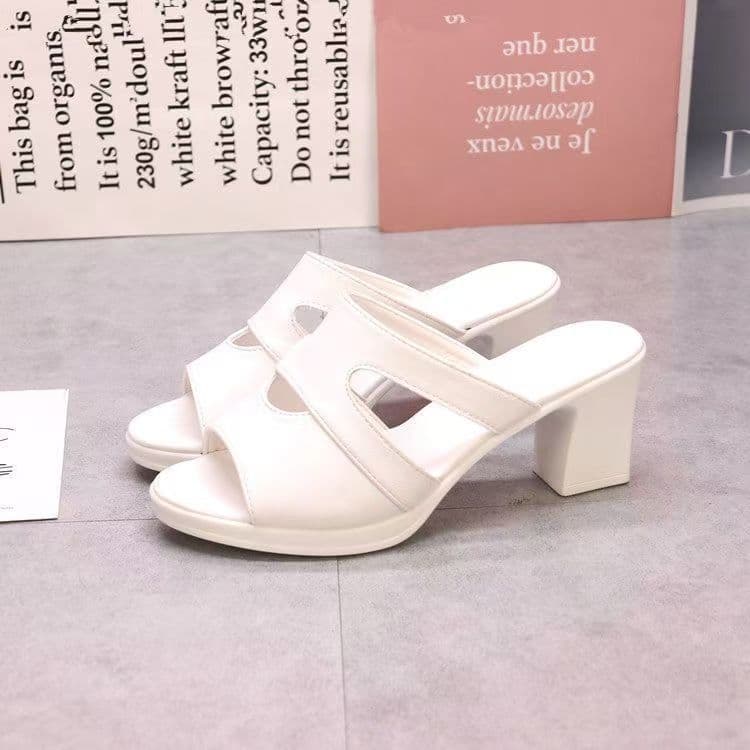 Women's Summer 2026 New Fashion Open-Toe Sandals with Chunky Heel, Versatile High Heel Shoes for Outdoor Wear