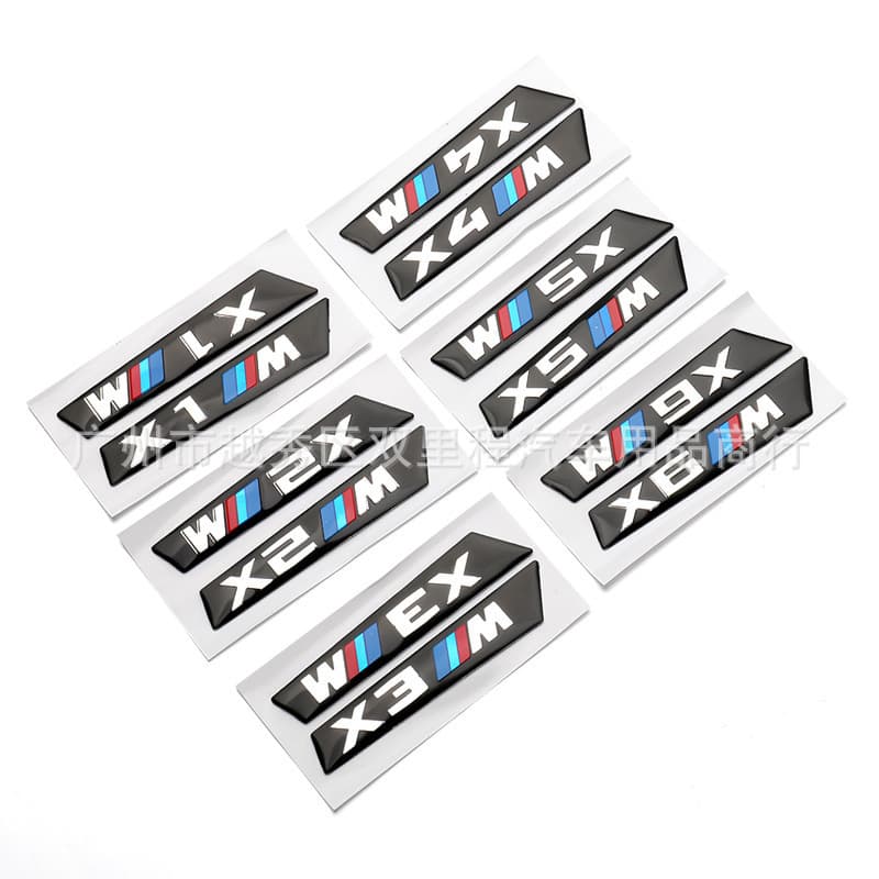 For BMW M badge emblem 5 Series M3 M5 X1M X3M X5M X6 fender badge modification lettering