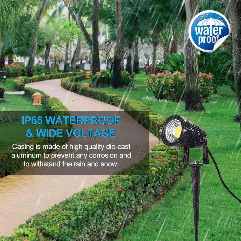Outdoor Waterproof COB In-Ground Tree Uplight, Park Garden Aluminum 3W 5W 7W Flat Tree Spotlight Cross-Border Wholesale