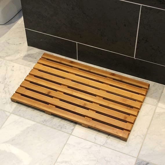 Bamboo hotel bathroom non-slip mat shower room bath mat toilet bathroom household waterproof anti-fall floor mat