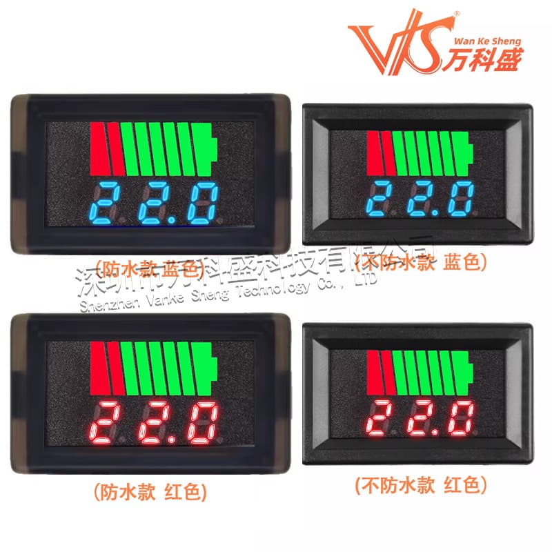 Electric Vehicle Battery Meter, Lead-Acid/Lithium Battery Capacity Indicator 12V 24V 36V 48V 60V 72V Universal