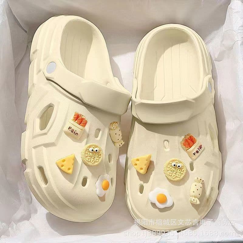 Thick-soled Croc Shoes Women's Summer Outerwear Anti-Slip Summer Sandals New Sandals Women's Slippers Summer Wholesale