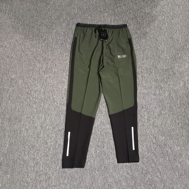 Brand ready-made quick-drying sports trousers for men in summer, loose, reflective, breathable, trendy, versatile, fitness and casual nine-point pants